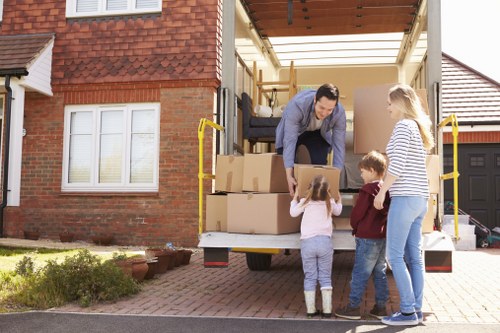 Van loading process with secure placement and safety checks
