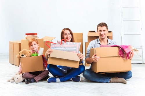 House removals service team preparing a move in Enfieldlock