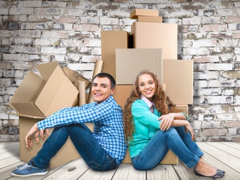 Removal van and packed belongings ready for a local Enfieldlock move