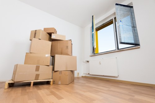 Local moving van ready for loading near Enfieldlock homes
