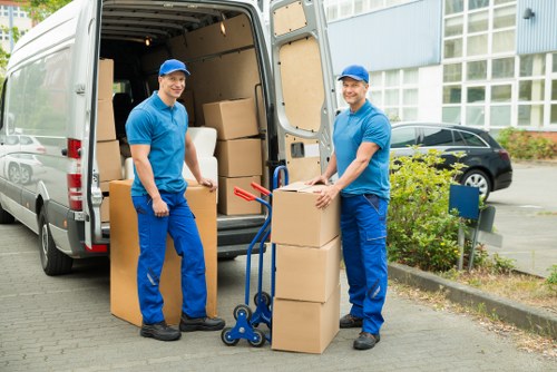 Unpacking boxes in a new Enfieldlock property after relocation