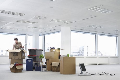 Careful wrapping and boxing of household items before moving